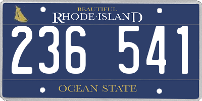 RI license plate 236541