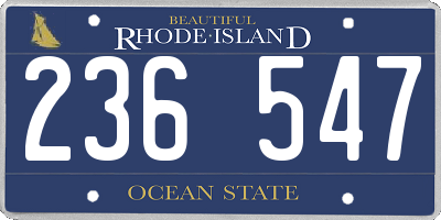 RI license plate 236547