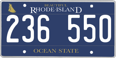 RI license plate 236550