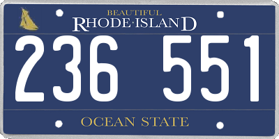 RI license plate 236551