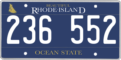 RI license plate 236552