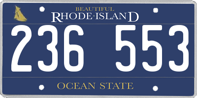 RI license plate 236553