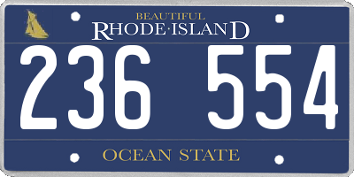 RI license plate 236554