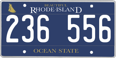 RI license plate 236556