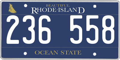 RI license plate 236558