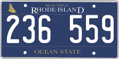 RI license plate 236559