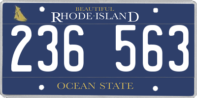RI license plate 236563