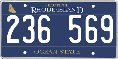 RI license plate 236569