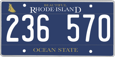 RI license plate 236570