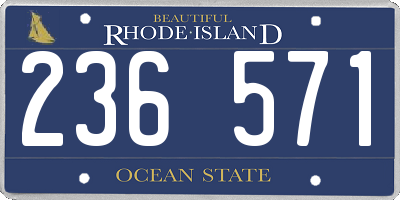 RI license plate 236571