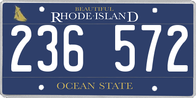 RI license plate 236572