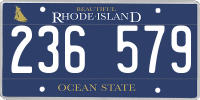 RI license plate 236579