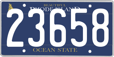 RI license plate 23658
