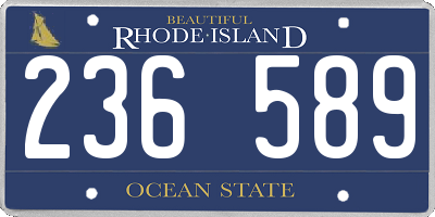 RI license plate 236589