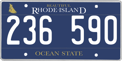 RI license plate 236590