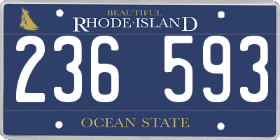RI license plate 236593
