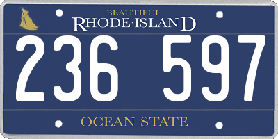 RI license plate 236597