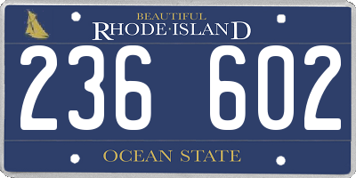 RI license plate 236602