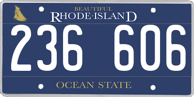 RI license plate 236606