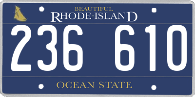 RI license plate 236610