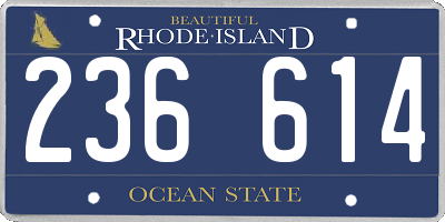 RI license plate 236614