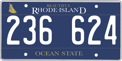 RI license plate 236624
