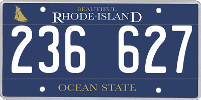 RI license plate 236627