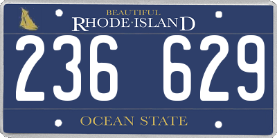 RI license plate 236629