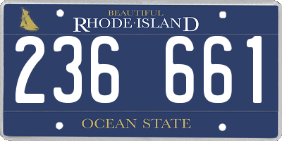 RI license plate 236661