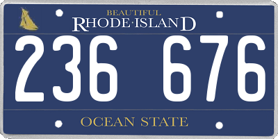 RI license plate 236676