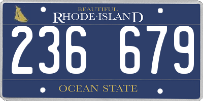 RI license plate 236679