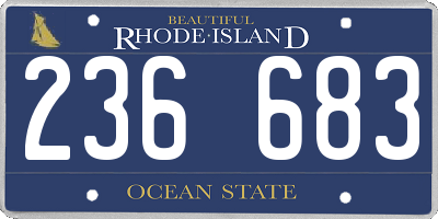 RI license plate 236683
