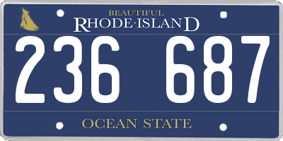 RI license plate 236687