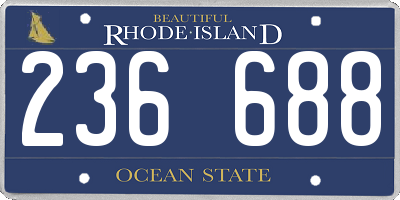 RI license plate 236688