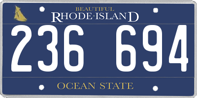 RI license plate 236694