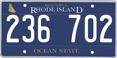 RI license plate 236702