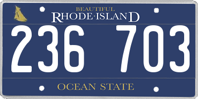 RI license plate 236703