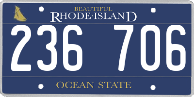 RI license plate 236706