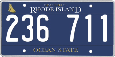 RI license plate 236711
