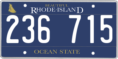 RI license plate 236715