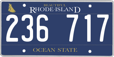 RI license plate 236717