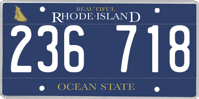 RI license plate 236718