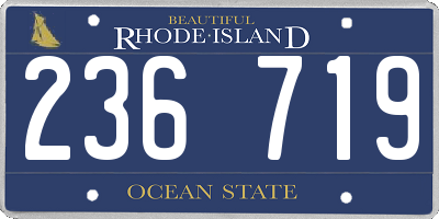 RI license plate 236719