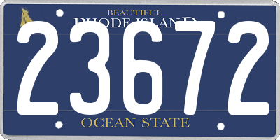 RI license plate 23672