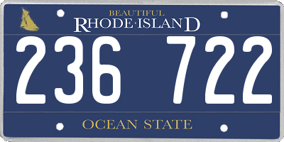 RI license plate 236722