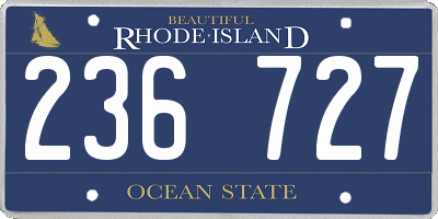 RI license plate 236727