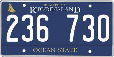 RI license plate 236730