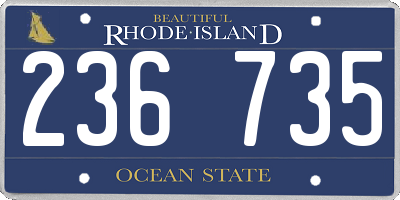 RI license plate 236735