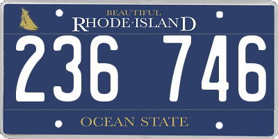 RI license plate 236746