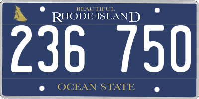 RI license plate 236750
